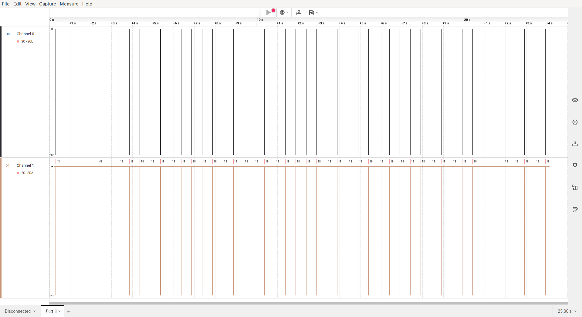 flag.sal opened in logic2