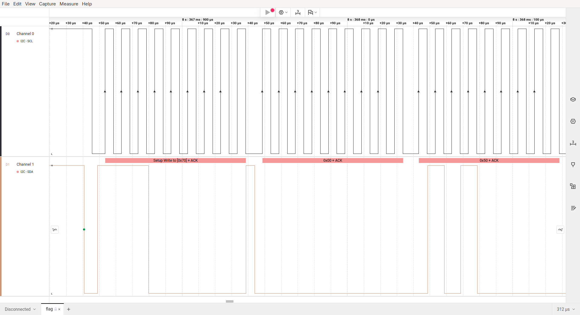 flag.sal opened in logic2, zoomed in